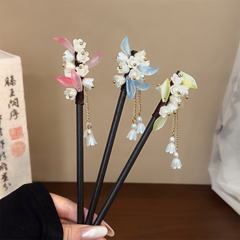 Women Accessories Aesthetic - Chinese Style Traditional Hairpin Lily of