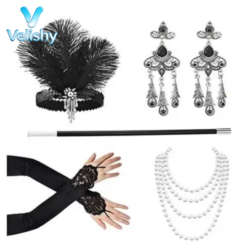 Women'S Accessories In The 1920S - Women 1920s Flapper Feather Headband Pink