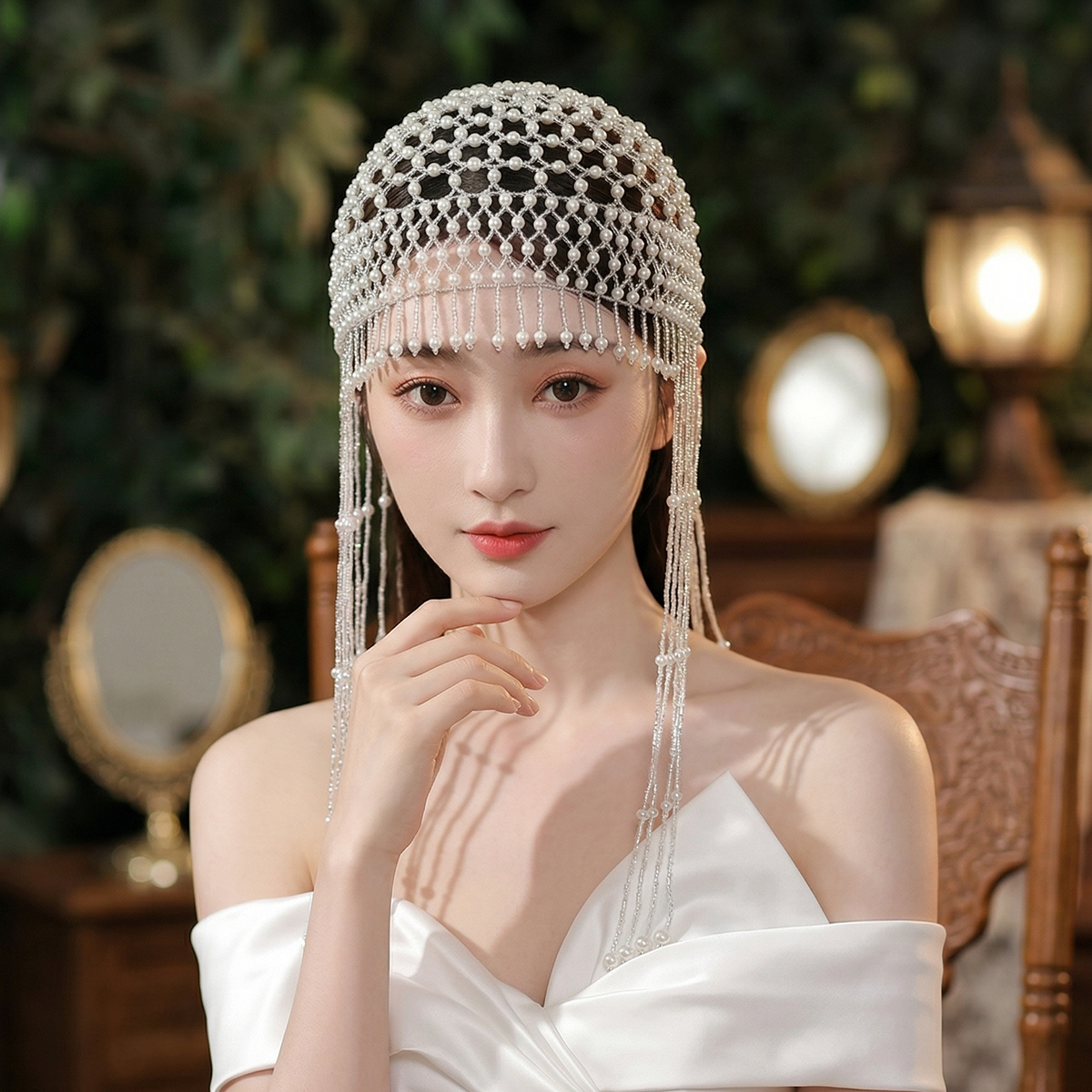Luxury Pearls Beaded Headwrap  - Women Accessories Aesthetic review and price