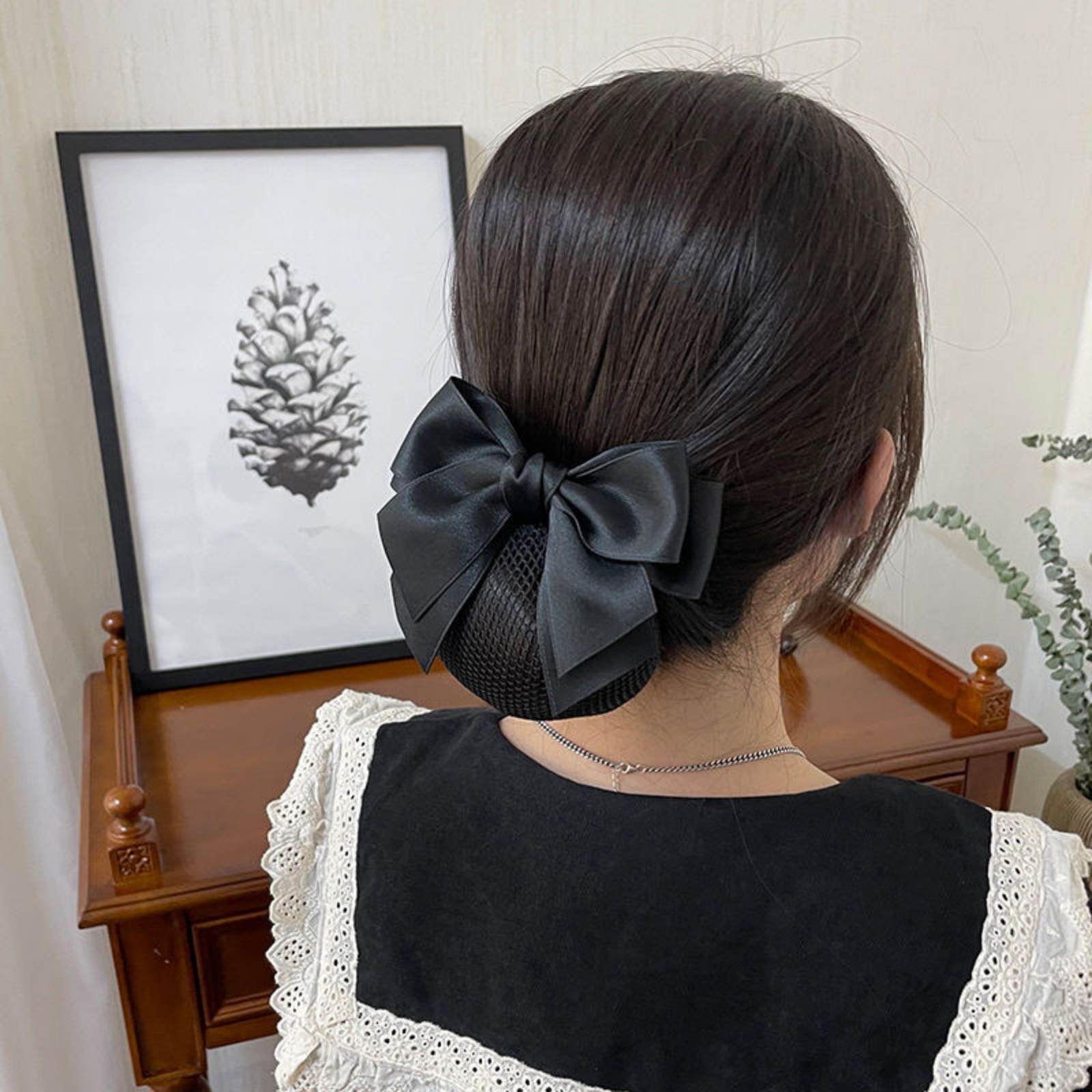 1PC Elegant Bow Hair Net for P - Women'S Work Accessories review and price