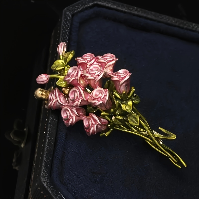 Elegant Pink Rose Bouquet Broo - Women Accessories Bouquet review and price