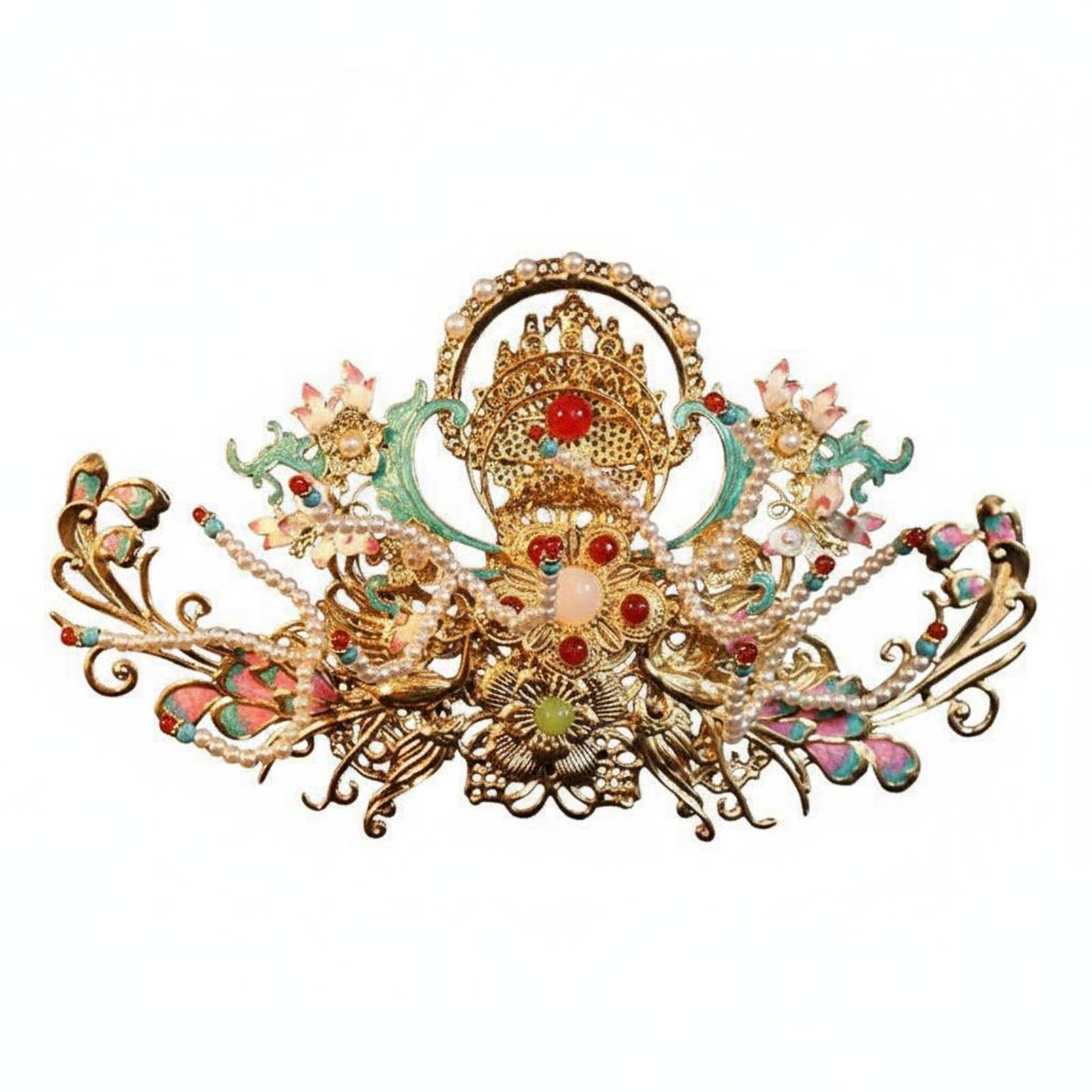 Traditional Chinese Hair Crown - Women Accessories Aesthetic review and price