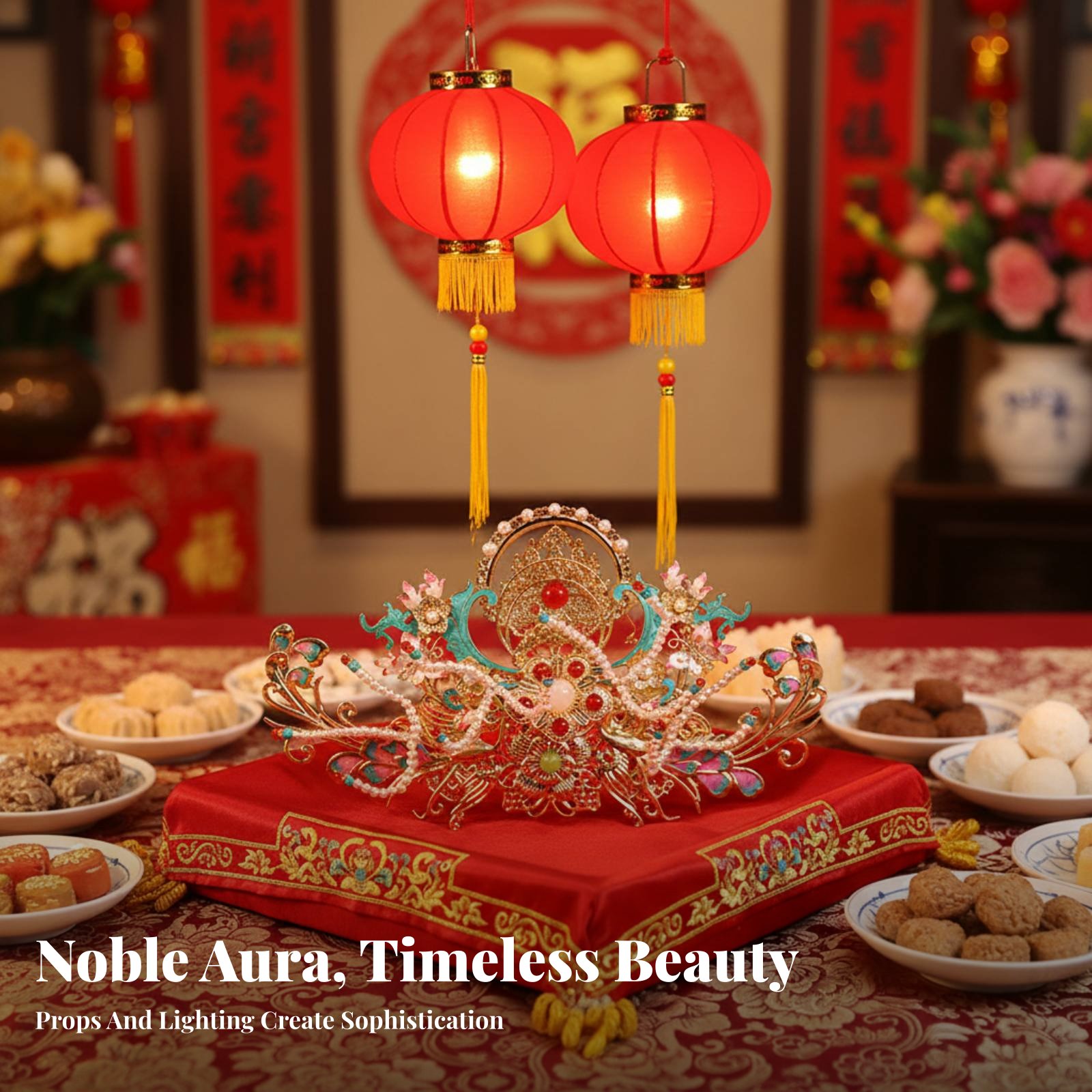 Traditional Chinese Hair Crown - Women Accessories Aesthetic review and price