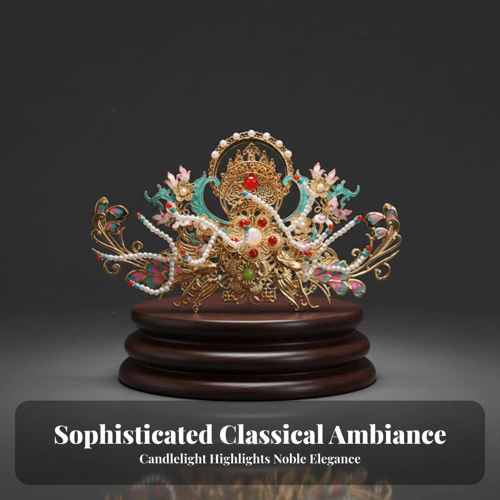 Traditional Chinese Hair Crown - Women Accessories Aesthetic review and price