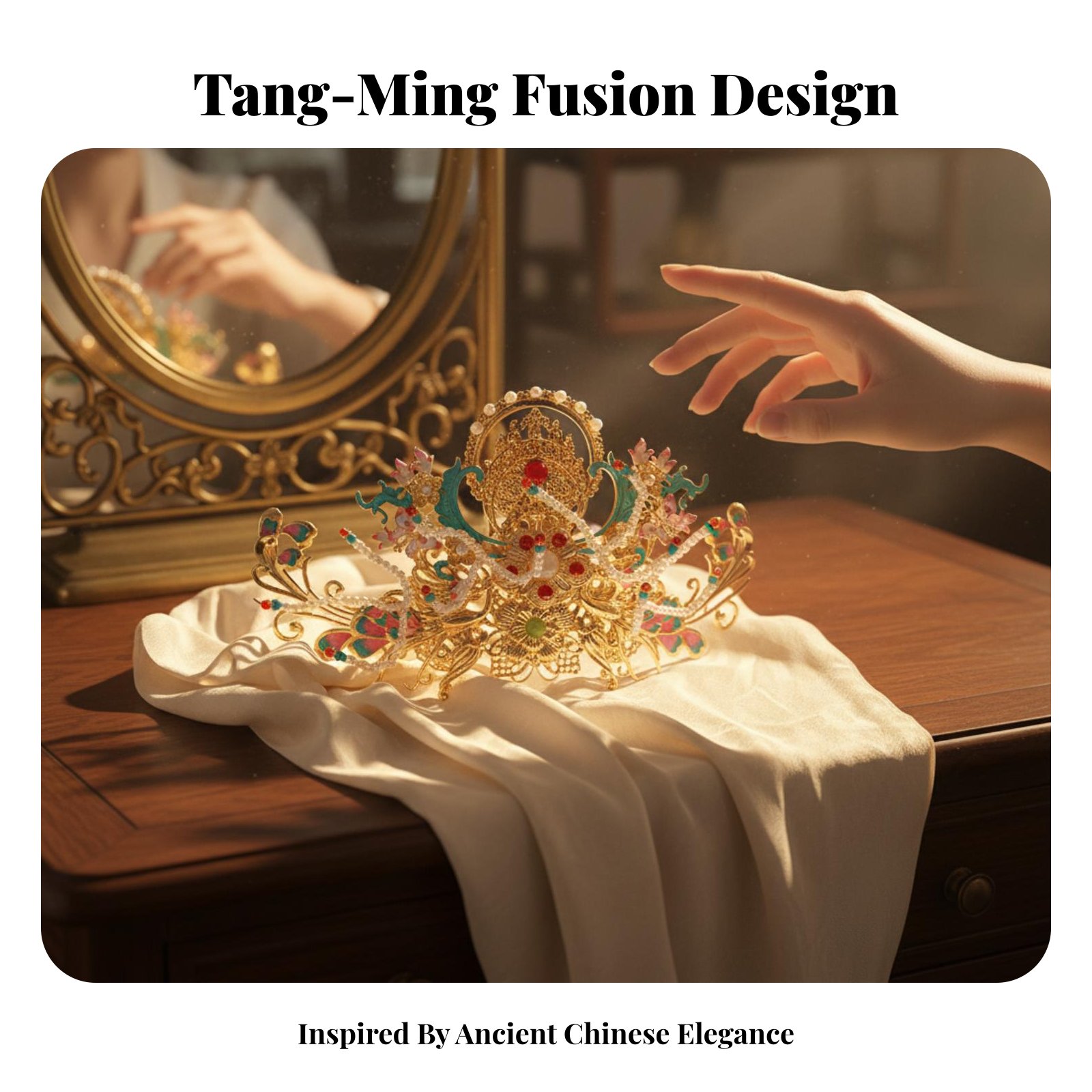 Traditional Chinese Hair Crown - Women Accessories Aesthetic review and price