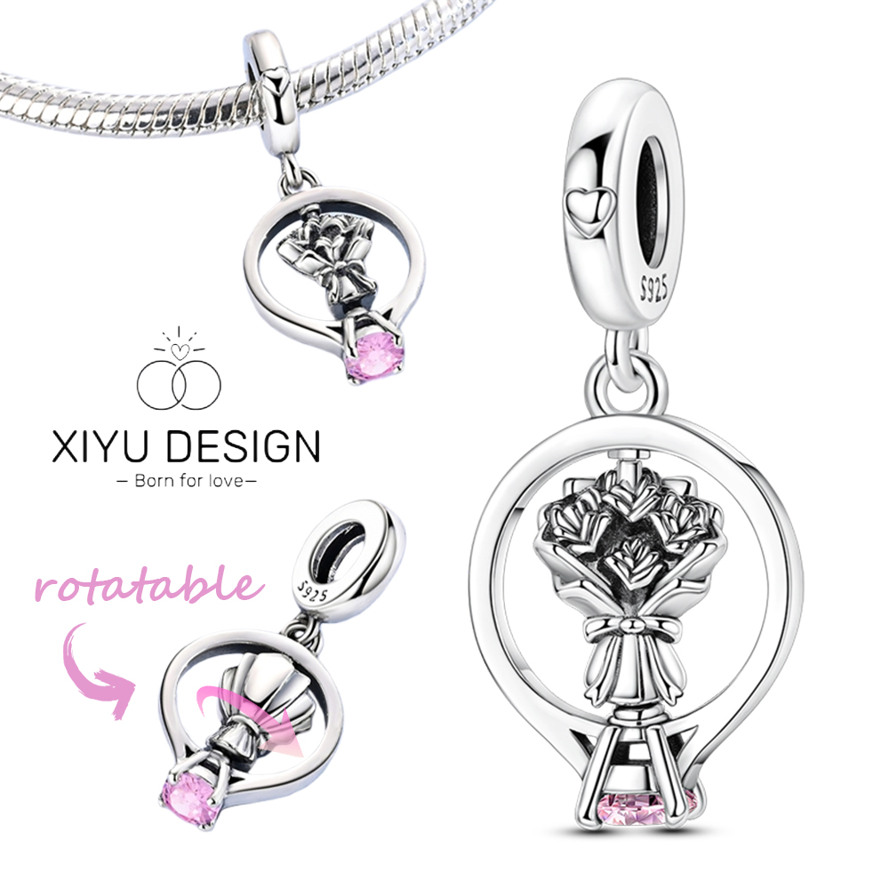 925 Silver Charm Bead Rotatabl - Women Accessories Bouquet review and price