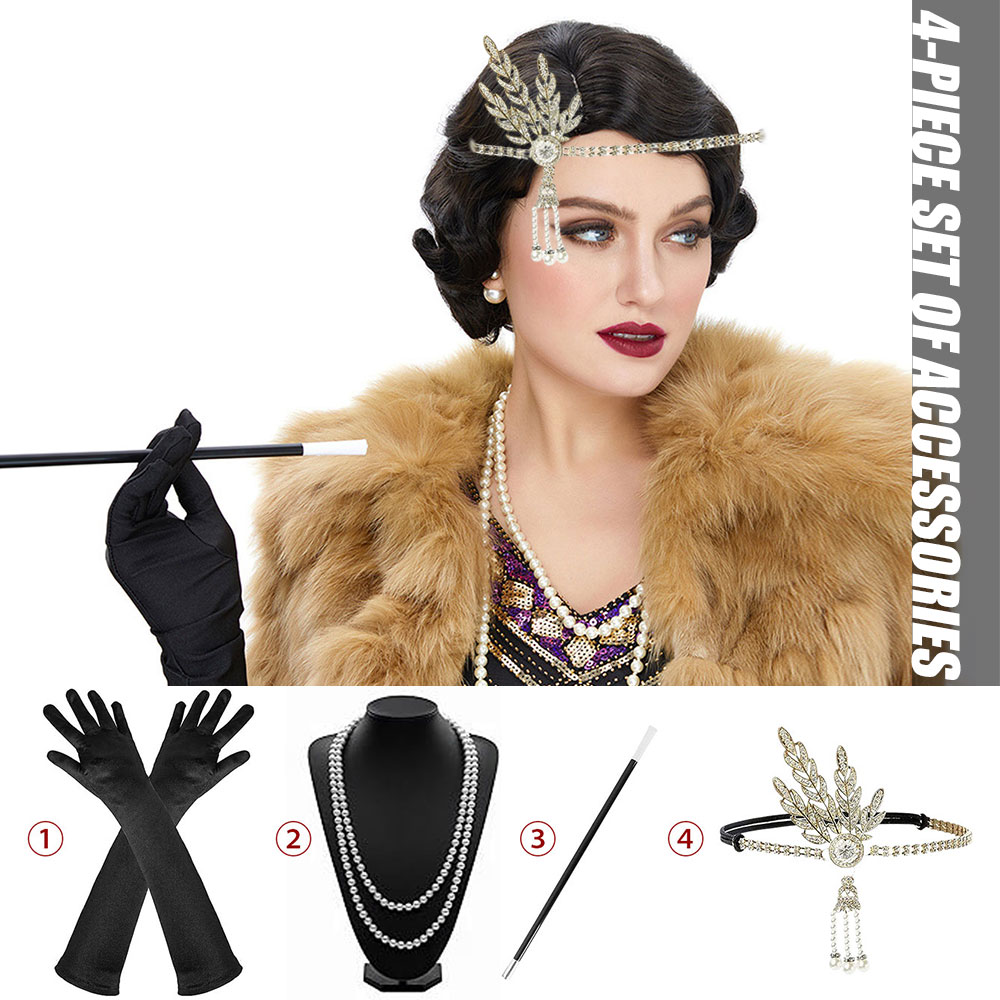 4PCS 1920s Great Gatsby Access - Women'S Accessories In The 1920S review and price