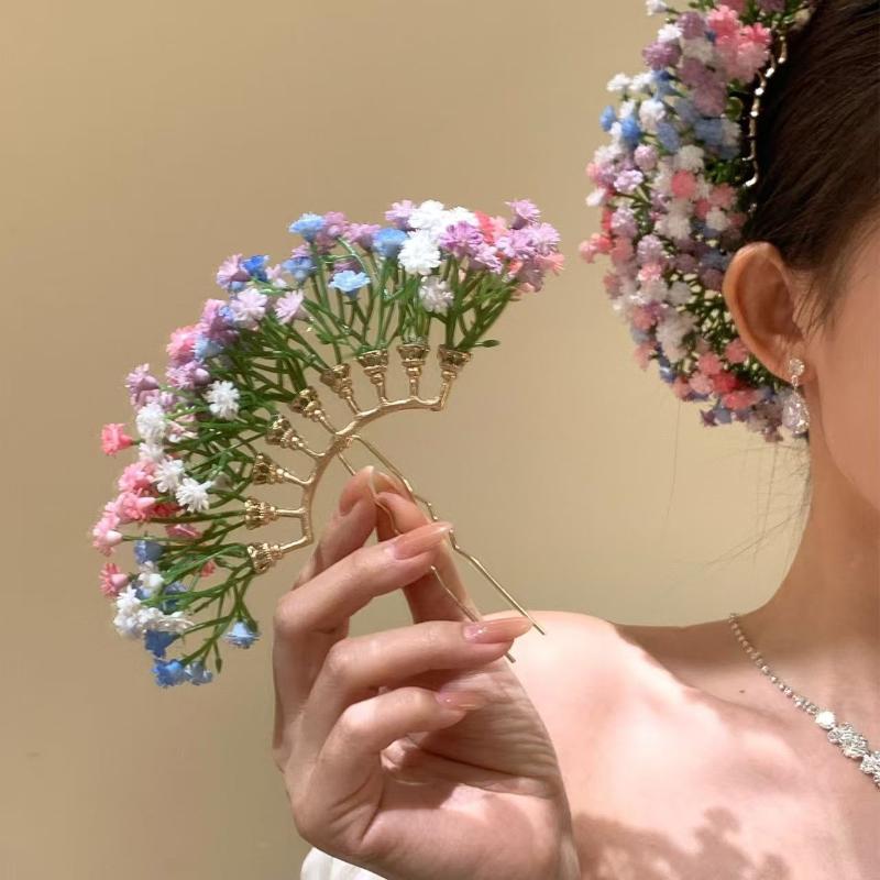 Artificial Flower Bridal Weddi - Women Accessories Aesthetic review and price