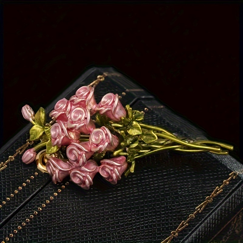 Elegant Pink Rose Bouquet Broo - Women Accessories Bouquet review and price