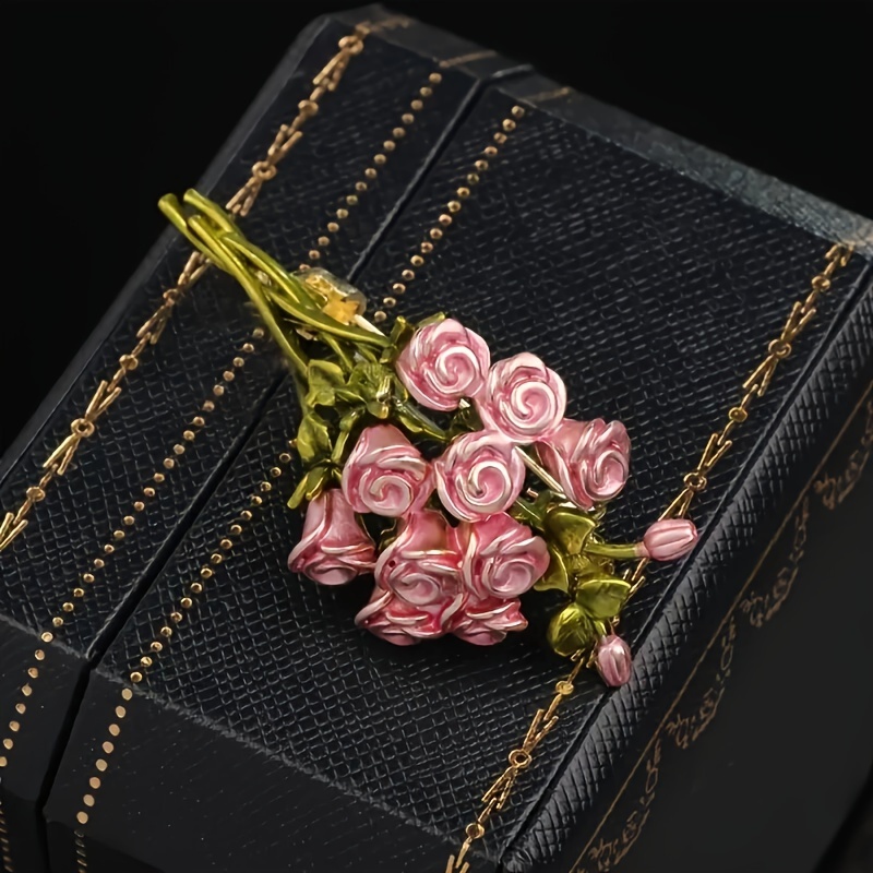 Elegant Pink Rose Bouquet Broo - Women Accessories Bouquet review and price