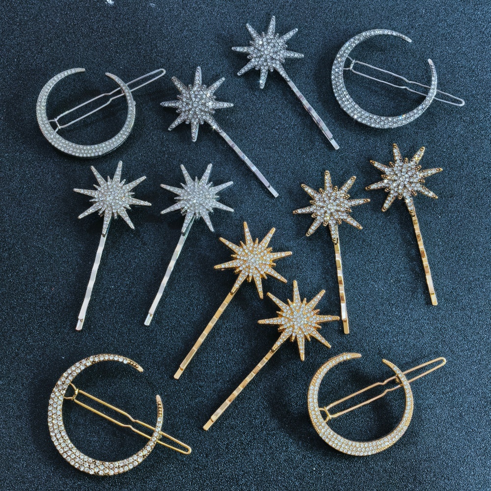 3/4 pcs set Crystal Star Hairp - Women Accessories Aesthetic review and price