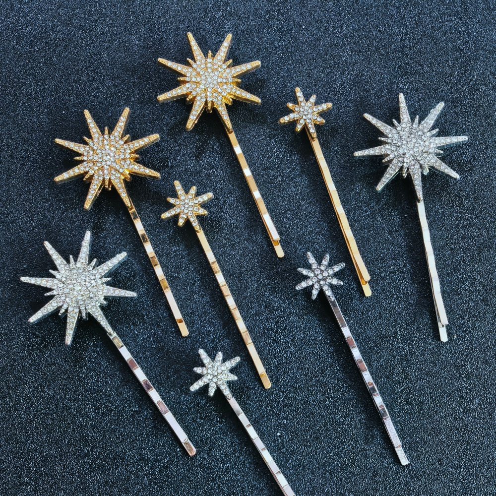3/4 pcs set Crystal Star Hairp - Women Accessories Aesthetic review and price