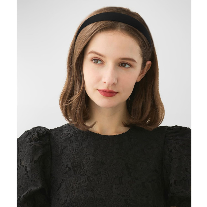 Black Satin Padded Headband fo - Women'S Work Accessories review and price