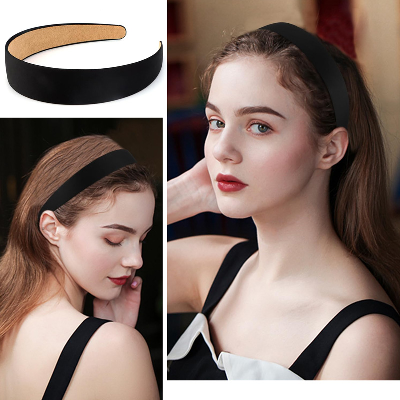 Black Satin Padded Headband fo - Women'S Work Accessories review and price