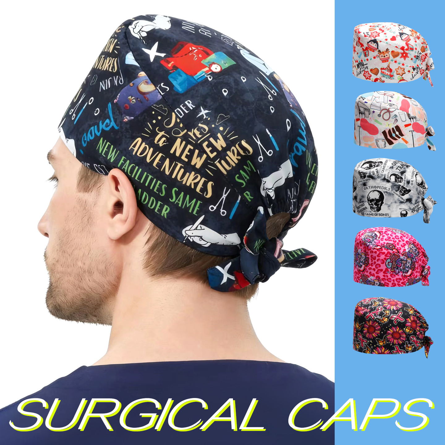 Cartoon Printing Surgical Caps - Women'S Work Accessories review and price