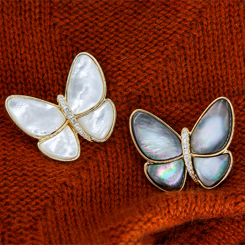 Natural Shell Butterfly Brooch - Women Jewelry Accessories For Black Dress review and price