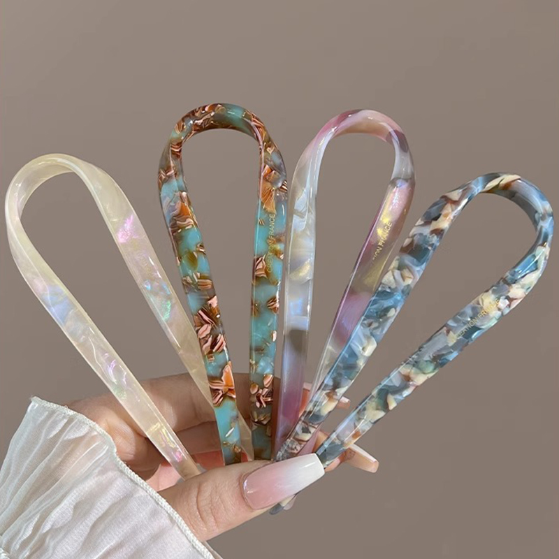 U-Shaped Hair Sticks Acetate A - Women Accessories Aesthetic review and price