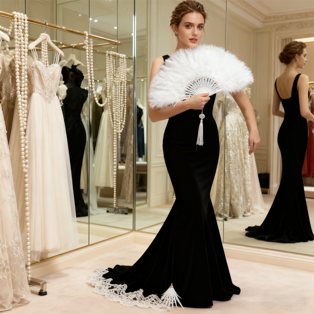 PESENAR  1920s Style White Fea - Women'S Accessories In The 1920S review and price