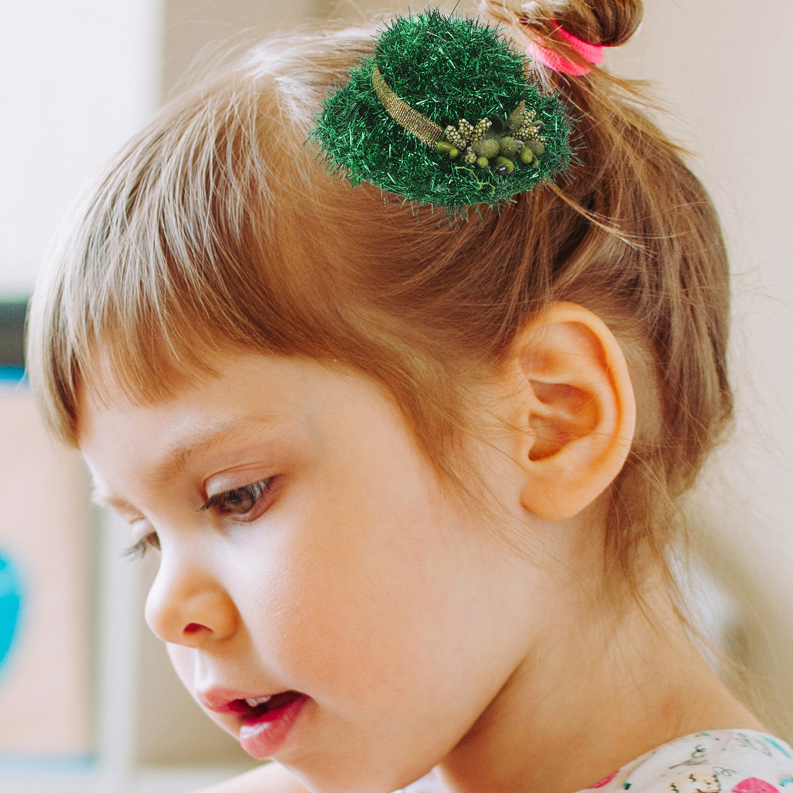 2Pcs Green Hat Hair Clips Top  - Women Accessories Bouquet review and price